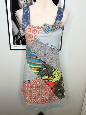 Artsy Patchwork Floral Multicolor Sundress